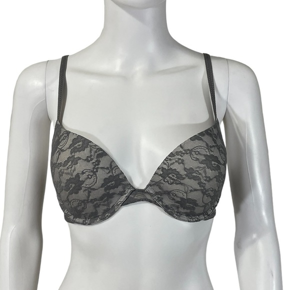 Self Expressions by Maidenform Gray Lace Bra - Picture 1 of 5